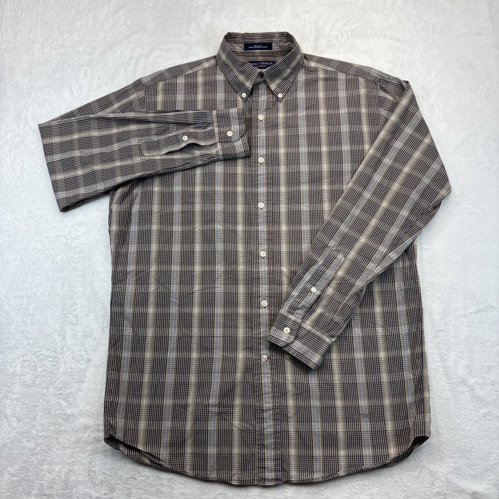 Daniel Cremieux Classics Plaid Button Down Shirt Mens M Tailored Fit Preppy